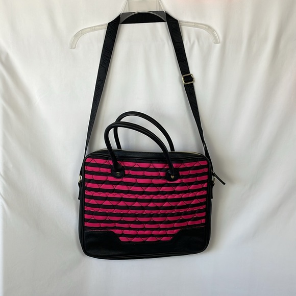 Betsey Johnson Fabulous Large Hot Pink & Navy Bag - Picture 11 of 15
